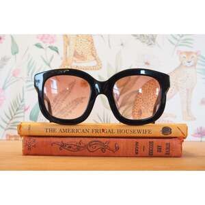 Vintage EMMANUELLE KHANH PARIS 5050 black Sunglasses France 1990s